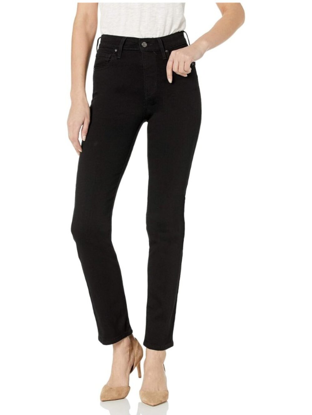 Levi’s 724 High Rise Straight Jeans Black Size 30R x 30